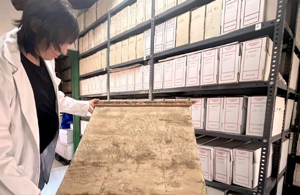 El Archivo Municipal cuenta con un mapa-plano divisorio del cobro del diezmo en la Real Encomienda de Aledo y Totana